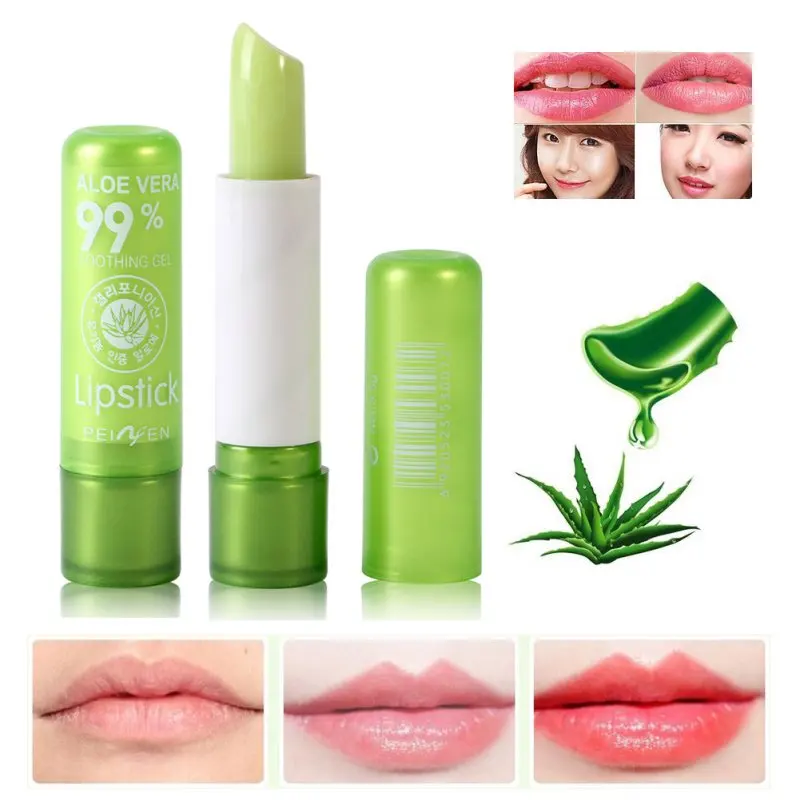 1PCS women lip gloss Aloe Vera Natural Moisturizing Richness Color Changing Lipstick 2018 |