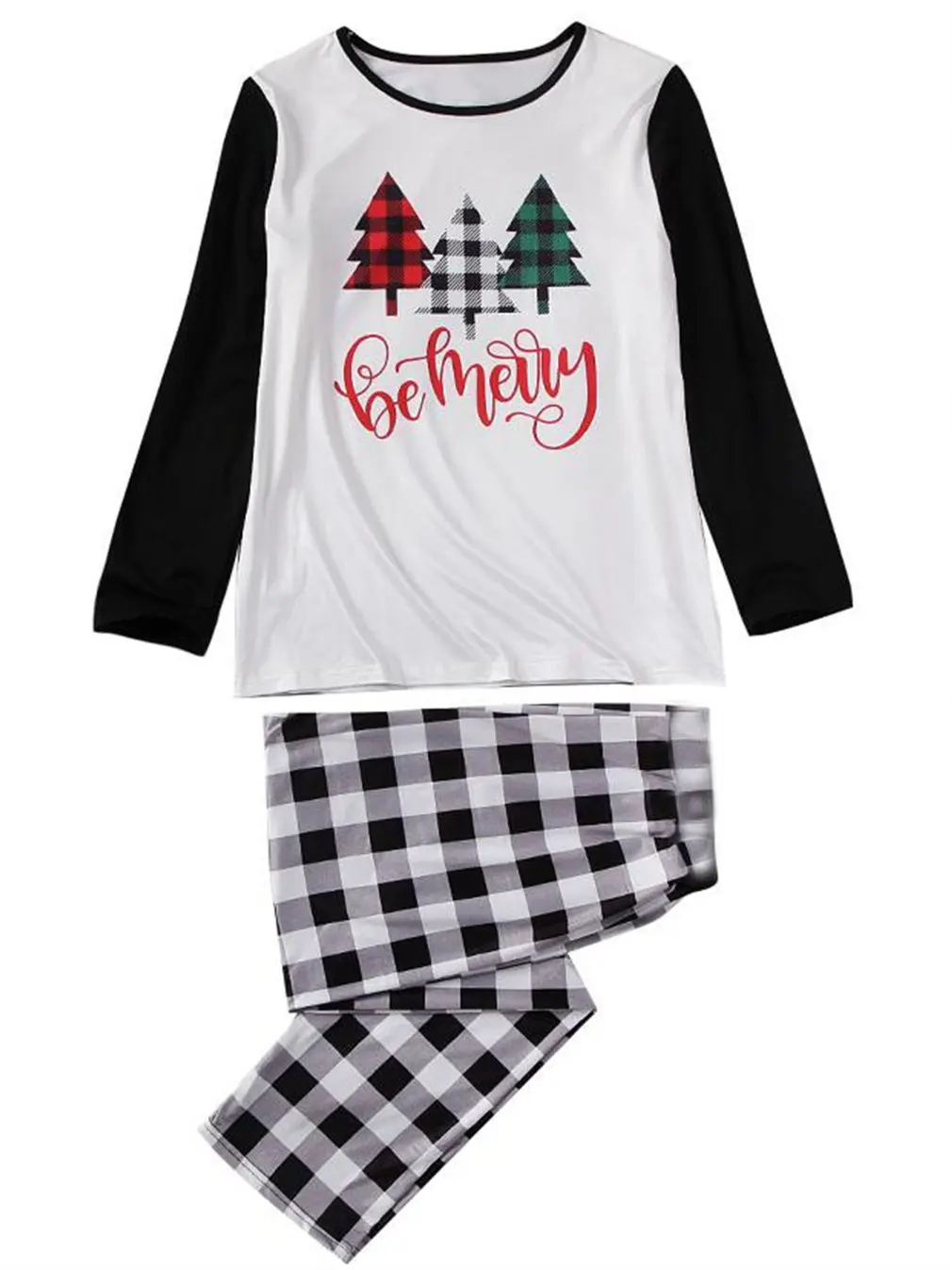 Family Matching Christmas Pajamas Sets 2PCS Mommy And Me Christmas Tree Print Homewear Father Son Top+Pants Xmas Set images - 6