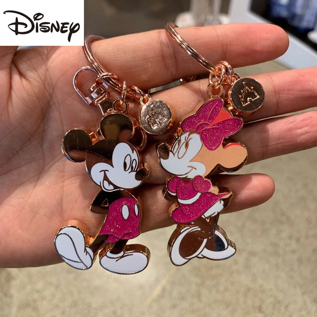 

Disney Cartoon Hot Sale Keychain Mickey Minnie Car Key Pendant Couple Decorations Children's School Bag New Ornaments Toys