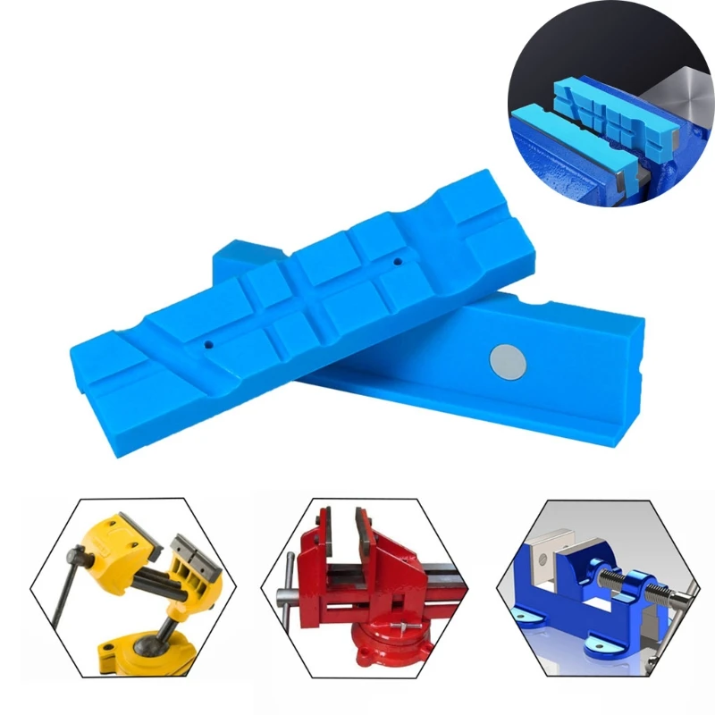 

Magnetic Vise Jaws Non Marring Vice Jaw Pads Multi-Groove Design Magnetic Vise Soft Jaws Compatible with Gunsmithing