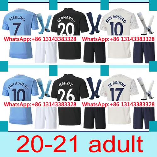 

20-21 custom shirt +sock Set 2020 Top Thai Best quality Manchester adult Top Best City sale 2021 Free shipping