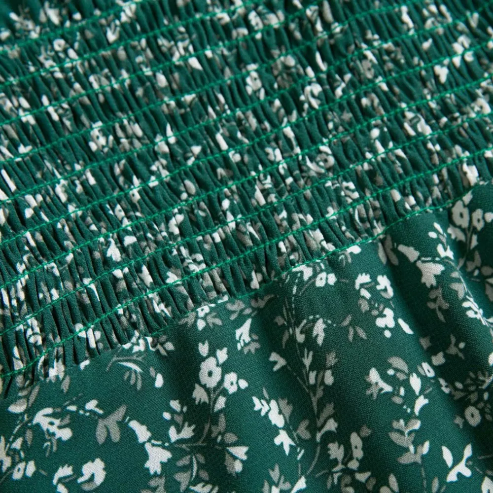 

2021 Summer women's dress fashion short-sleeved casual sweet floral dress