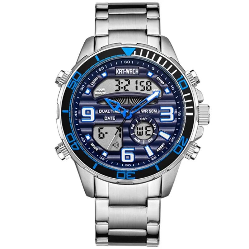 Kt специальный стальной ремень мужские часы студенческие спортивные более