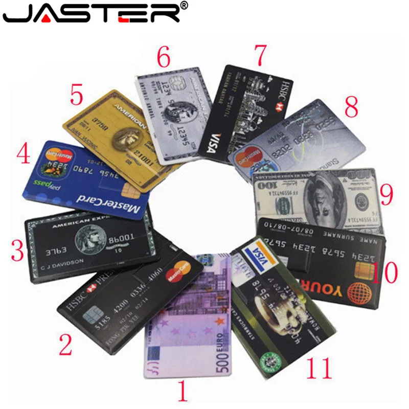 

USB 2.0 New Waterproof Ultra-thin Credit Card Flash Drive 32GB Portable Flash Drive16GB 64GB Bank Card Memory Stick Fashion Gift
