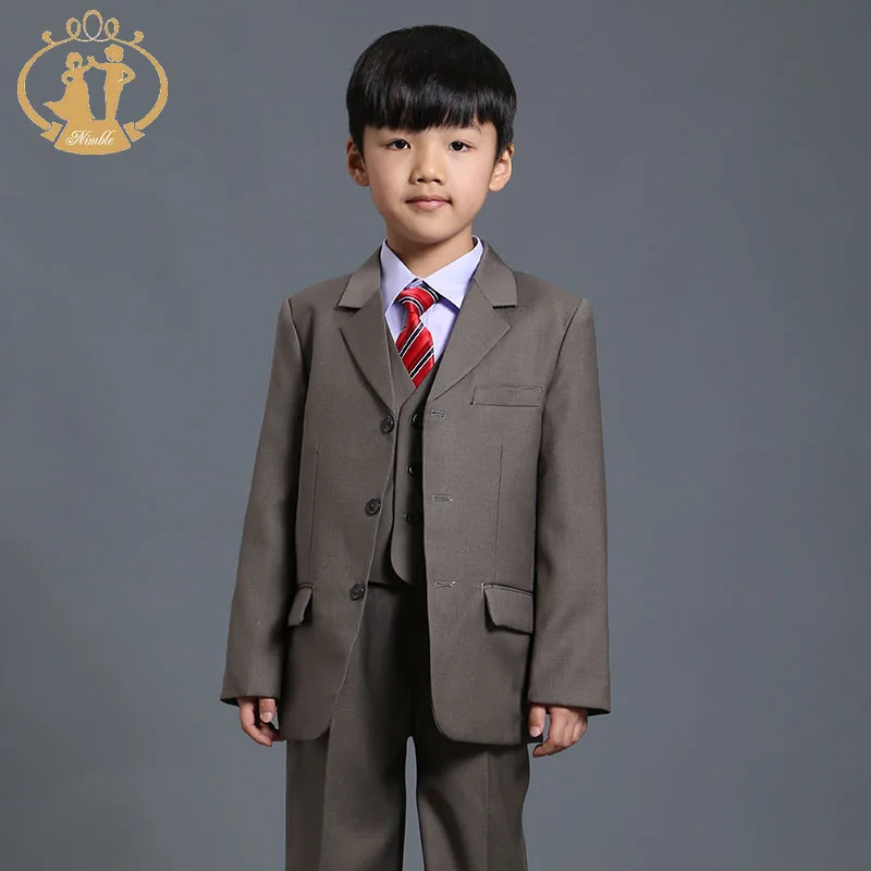 Твердые Однобортный Ребенок Мальчик Одежда Плоским Малыша Мальчиков Пиджак Три