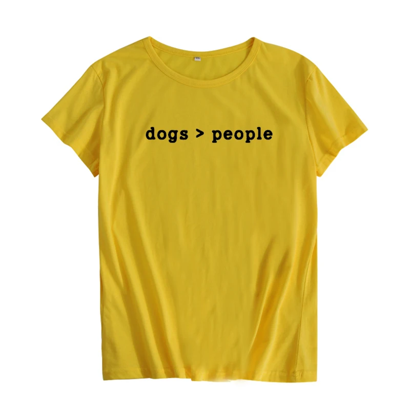 Футболка с надписью Dogs Are Greater That People Funny женская футболка принтом в виде букв Dog Lover