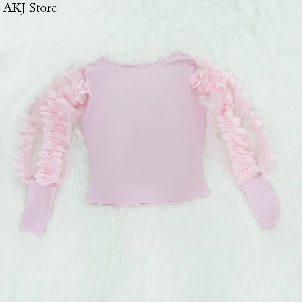 

2020 Autumn Blouse Women O Neck Appliques Floral Blouses Ruffles Shirt Ladies Casual Tops Blusas
