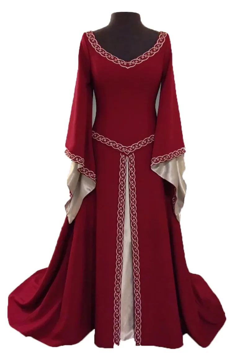 Средневековое платье халат костюм для взрослых женщин Ирландское нарядное