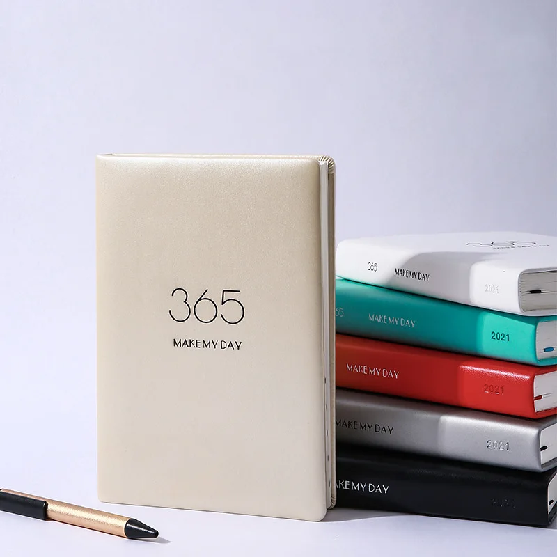 Agenda 2021 Planner Organzier A5 Dairy Notebook and Journal Office Daily Notepad Plan School Traveler Calendar 365 Day Note Book |