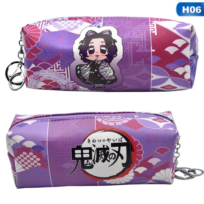 

Anime Demon Slayer: Kimetsu No Yaiba PU Leather Pencil Pouch Cartoon Character Cosmetic Bag For Gift