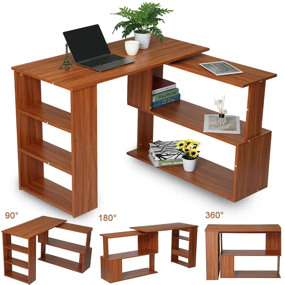 

Вращающийся компьютерный стол, компьютерные столы L-образной формы, офисная мебель, деревянный письменный стол, игровой компьютерный стол, Прямая поставка