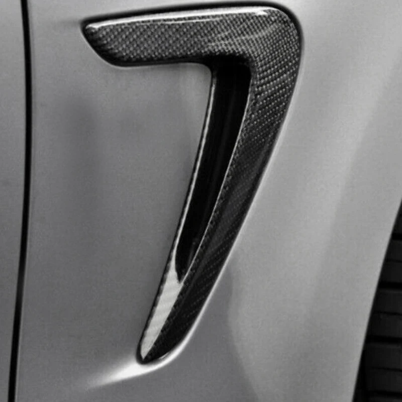 Настоящее углеродное волокно крыло Отделка боковой кузов впускная решетка