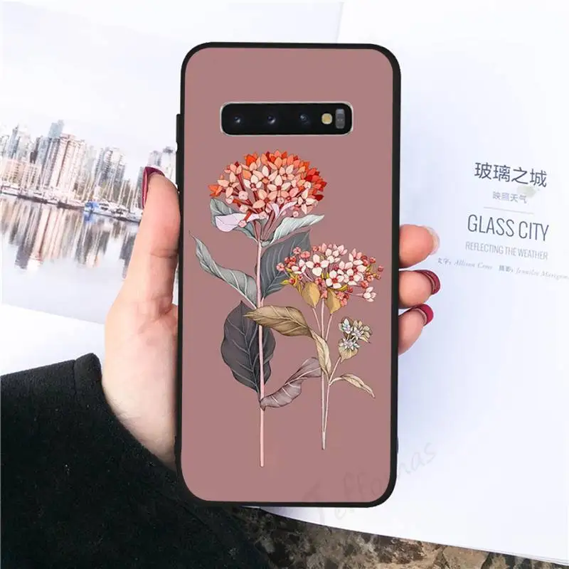 

Aesthetic Flower Art Phone Case For Samsung Galaxy S5 S6 S7 S8 S9 S10 S10e S20 edge plus lite