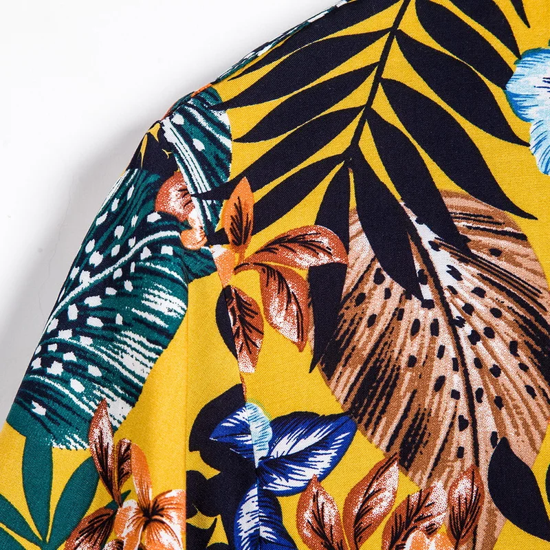 JODIMITTY качественная Харадзюку Пляжная Мужская гавайская рубашка с коротким