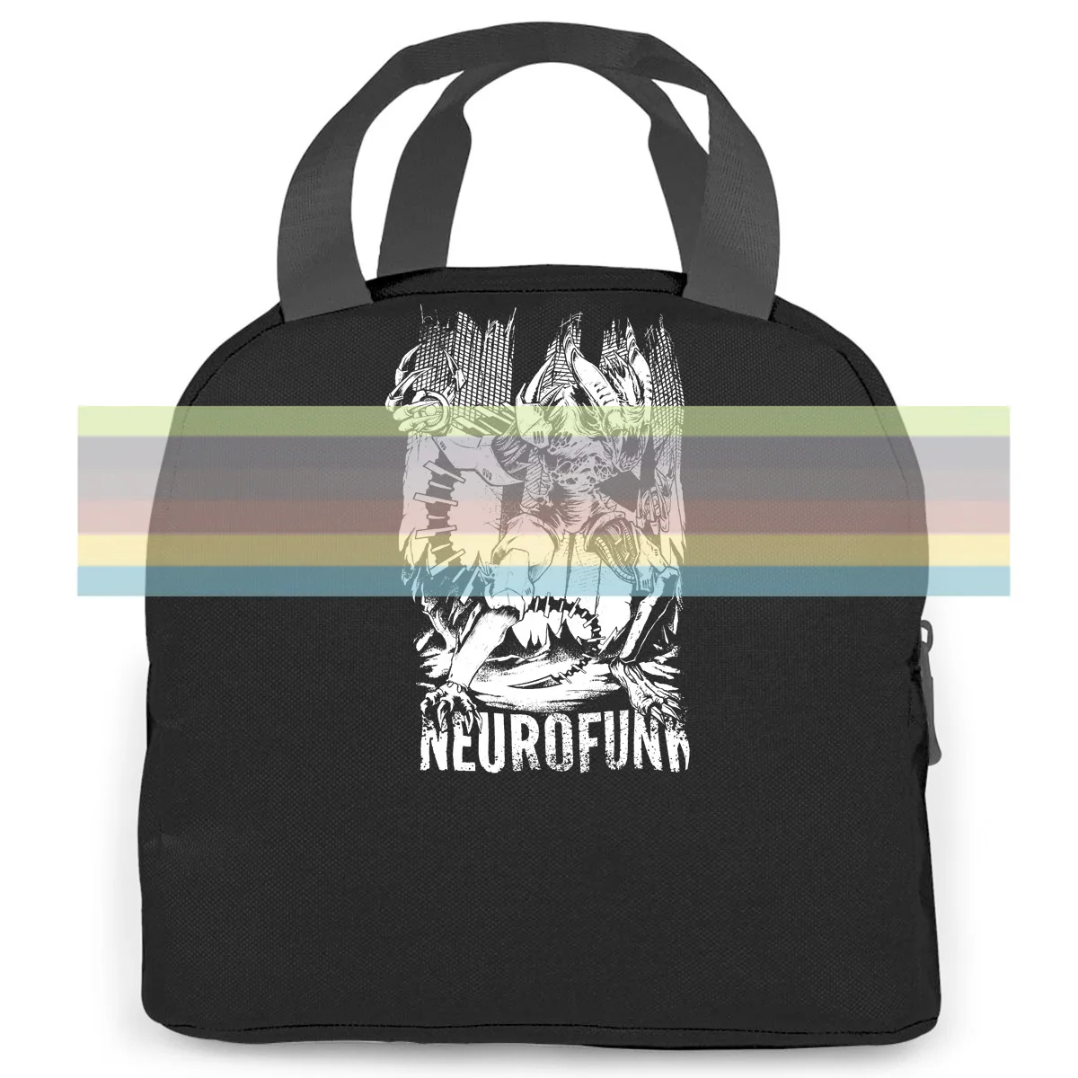 

Neurofunk Alien Junglist Jungle A808 Drum and Bass & Printed women men Portable insulated lunch bag adult