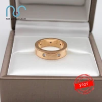 s925 sterling silver ring brand luxury ring many diamonds ring simple fashion style original 11 jewelry with logo unisex ring