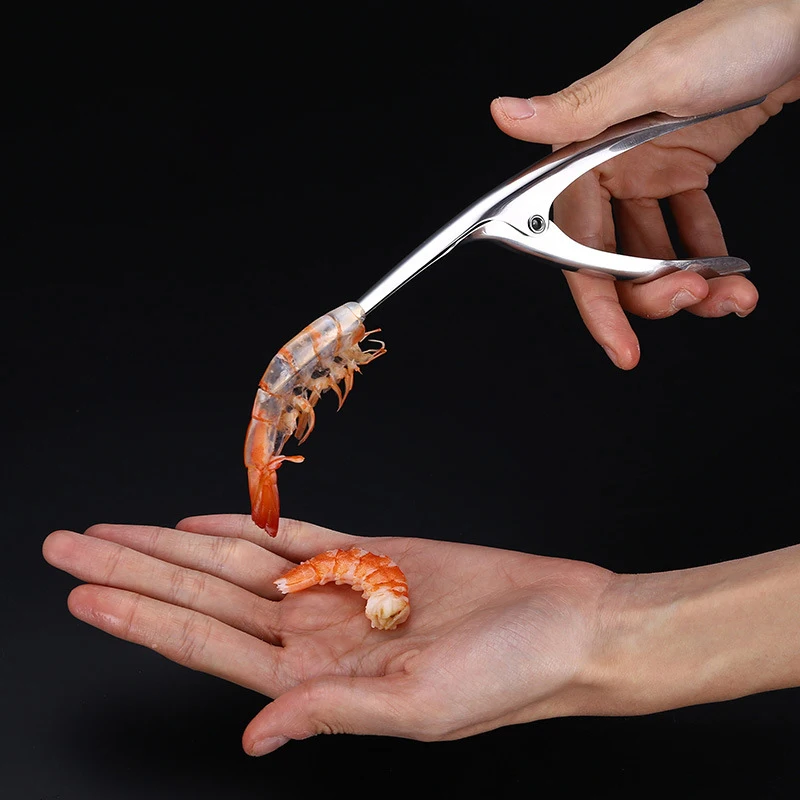 

New Stainless Steel Shrimp Peeler Quick Peel Shrimp Prawn Deveiner Lobster Shell Remover Seafood Tools for Kitchen Accessories