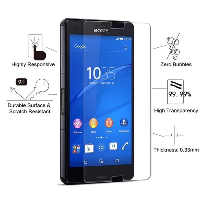 Закаленное стекло для Sony Xperia M M2 M4 Aqua M5 защита экрана телефона L L1 L2 T2Ultra T3 Защитное |