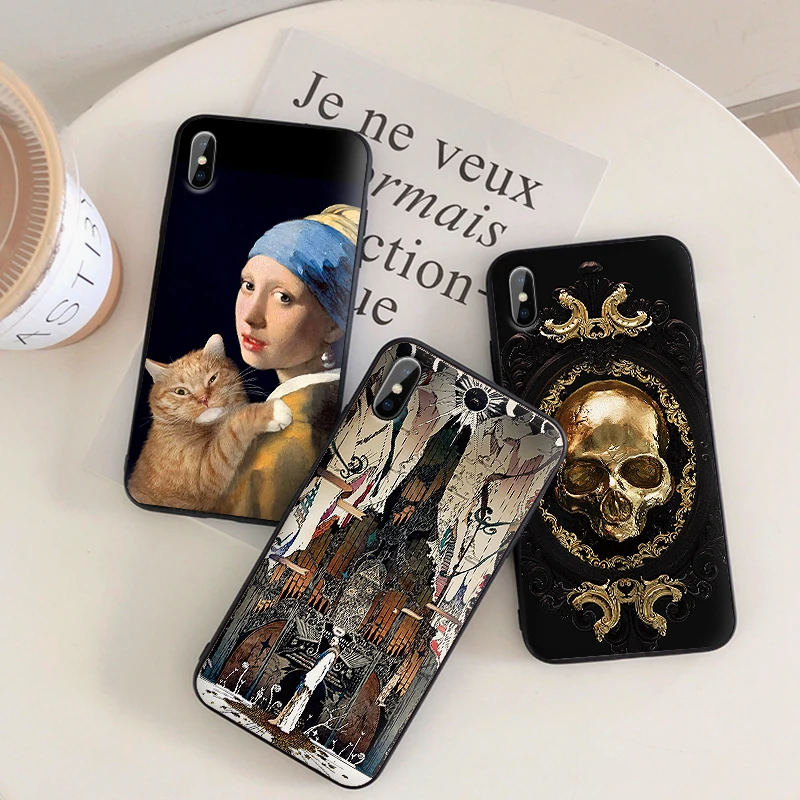 Черный чехол для vivo Y17 Y53 Y55 Y55s Y69 Y71 TPU coque Y81 Y81s Y91C Y93 Y95 Y91 V5 67 V5s V5Lite Y66 Plus caracasa Fashion cute -