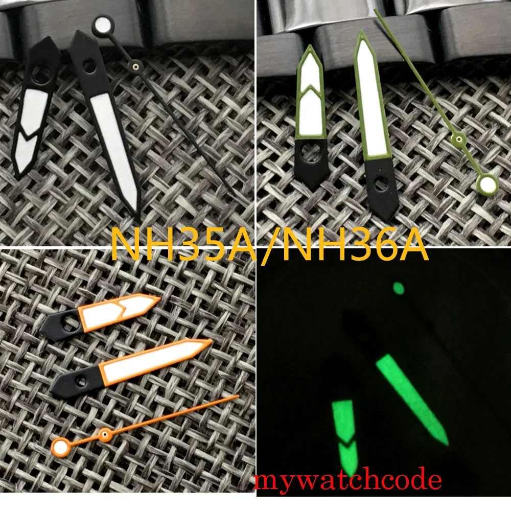 

Для Japan 24Jewels NH35A NH36A 7s26 7s36 7s25 Автоматические Мужские часы с стрелками зеленые светящиеся высококачественные специальные часы