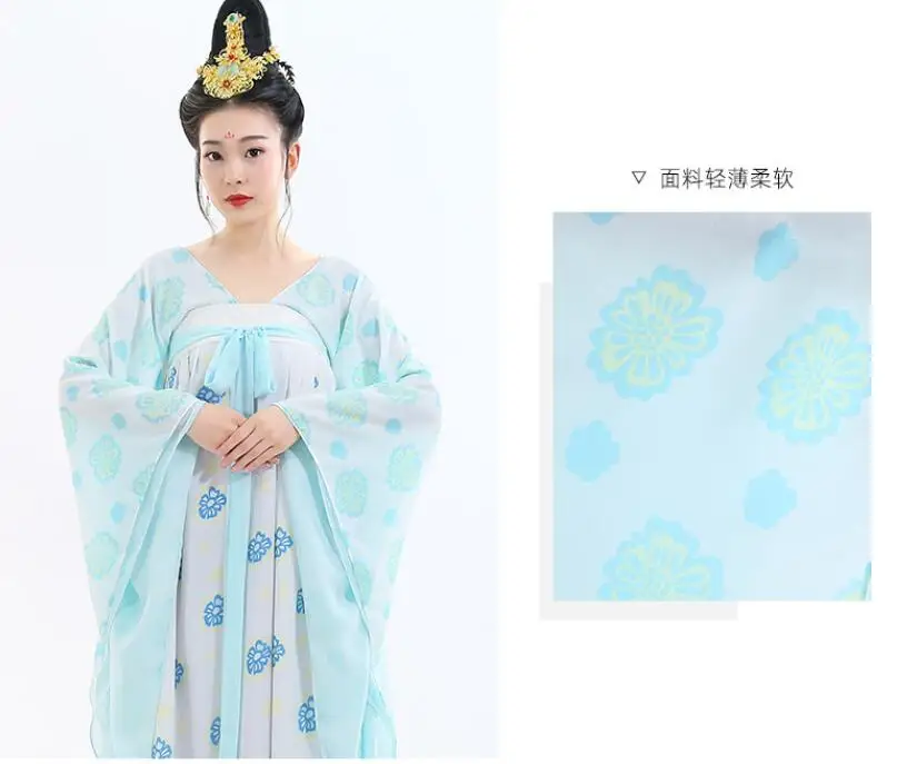 Пикантное Повседневное платье династии Тан свежее Старинное Hanfu длинное