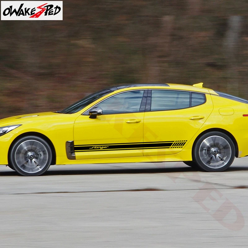 Двусторонняя наклейка в полоску на дверь автомобиля для KIA Stinger GT 2011 2018 гоночная