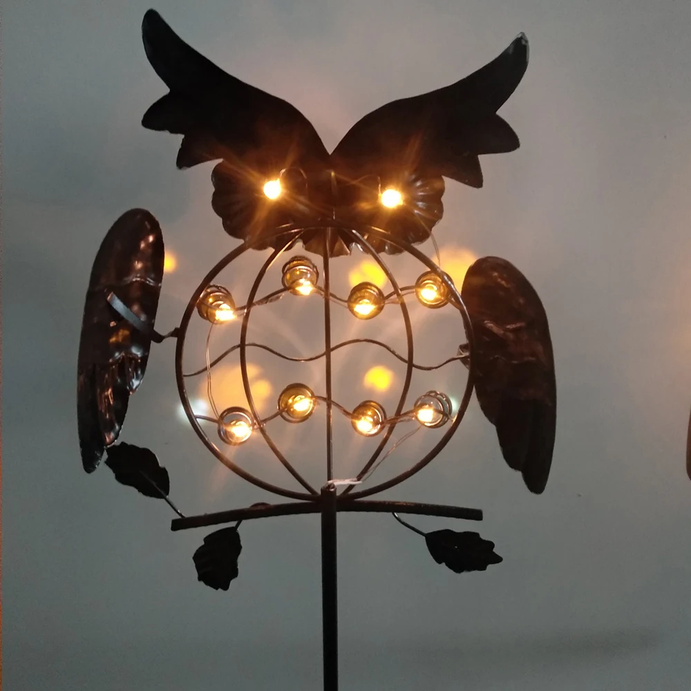 Светодиодная лампа на солнечной батарее в форме совы интеллектуальный