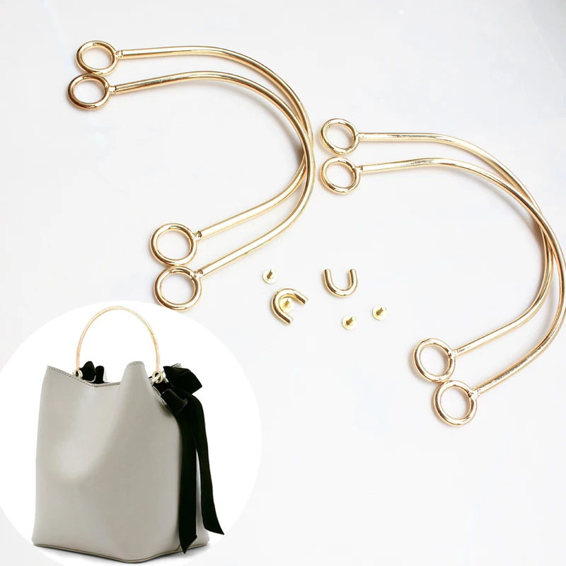 

Solid Color Bag Handle Durable Strong Metal Handle Temperament Gift Box Geometric Handle Exquisite Luggage Hardware Accessories