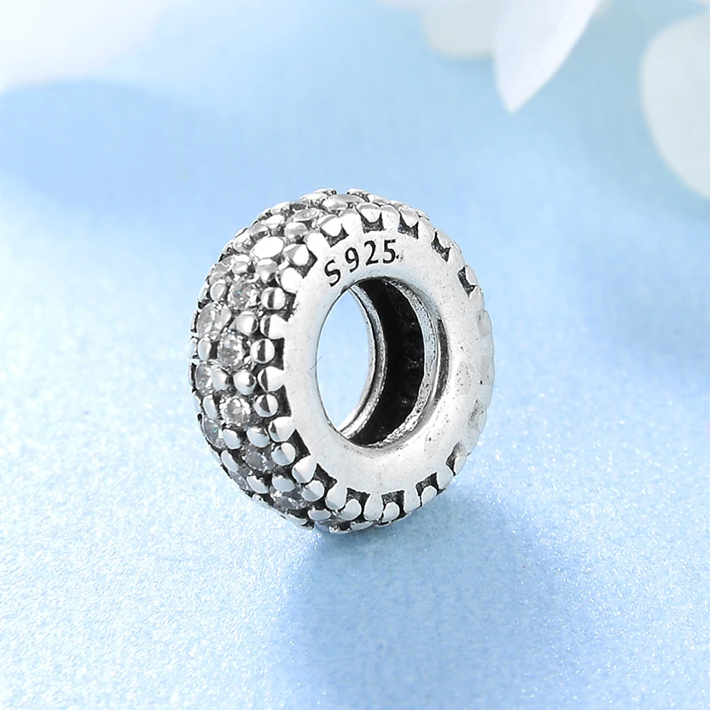 Модный Блестящий прозрачный браслет из серебра 925 пробы с фианитами | Украшения и