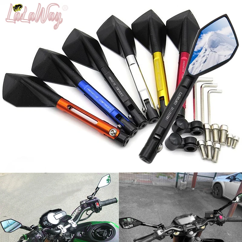 

10mm 8mm CNC Universal Motorcycle Side Mirror Rearview View Mirrors , For Street Bikes Cruiser Scooters,For Yamaha Harley Honda