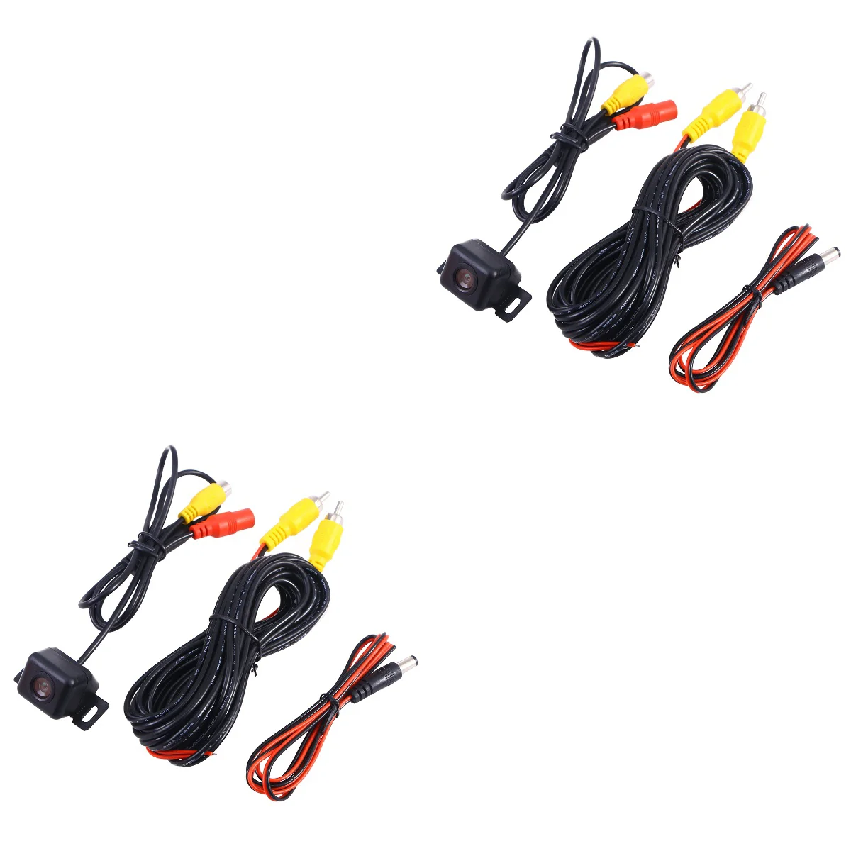 

2pcs Car Rear View Camera Backup Camera License Plate Mount Built-in Distance Scale Lines Waterproof 170°Wide Angle Night
