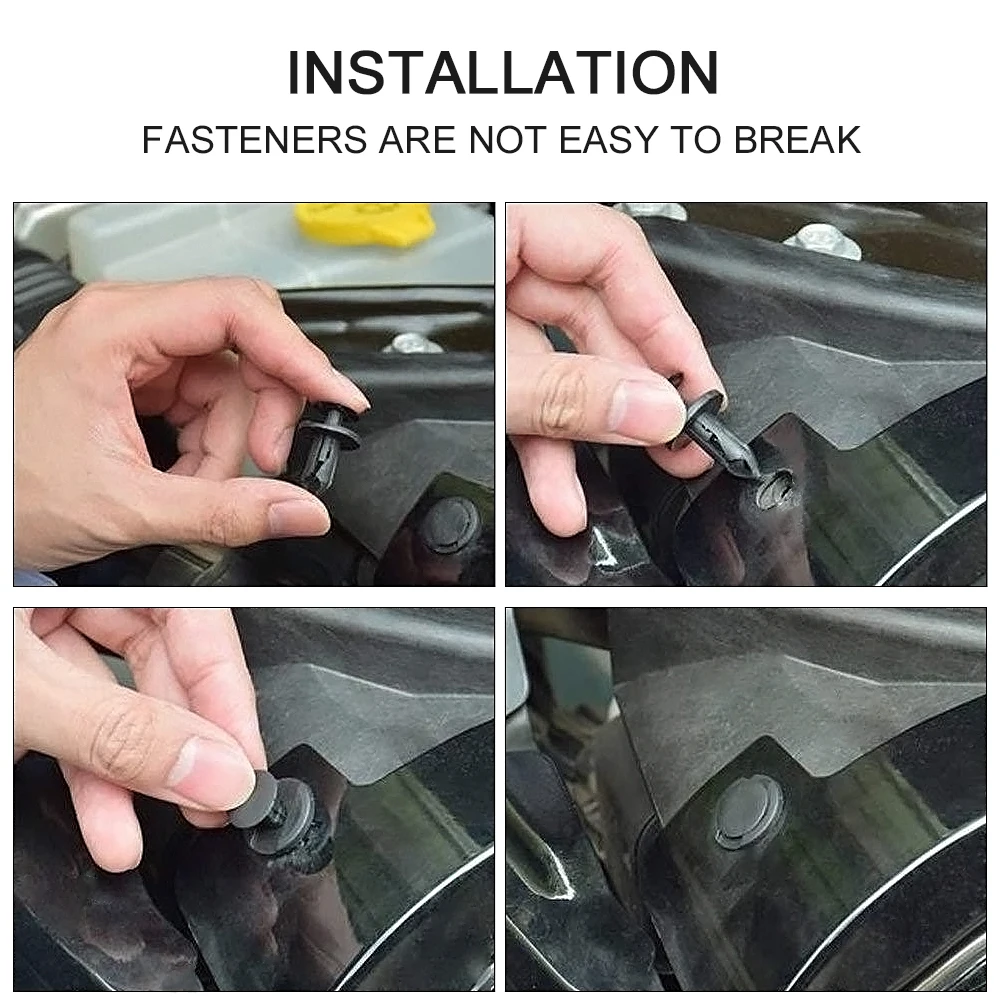 

8mm Accessories Auto Fastener Clip Mixed Car Clips SetPlastic Retainer Pin Rivet Bumper Door Trim Panel Fastener Kit 100pcs