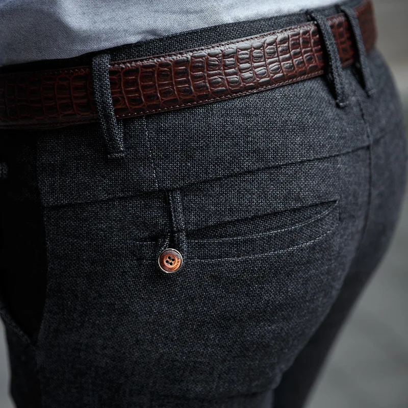 Брюки MRMT мужские прямые эластичные повседневные штаны из хлопка и конопли