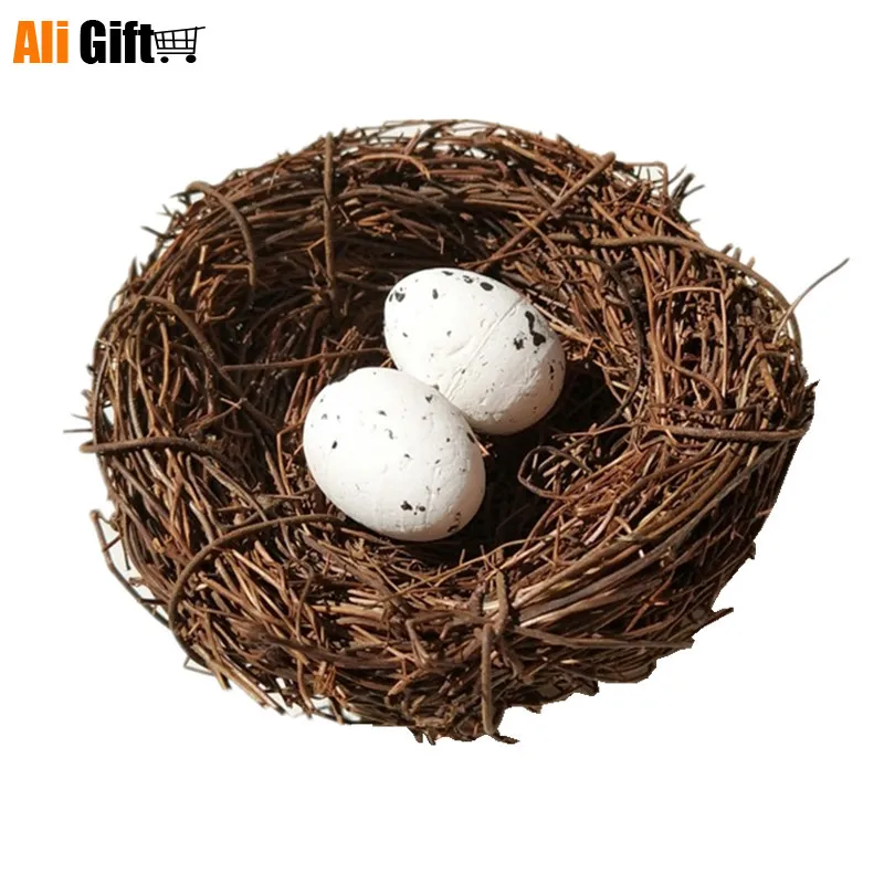 Винтажное украшение Zakka реквизит настоящая птичья гнездо 100% клетка для птиц