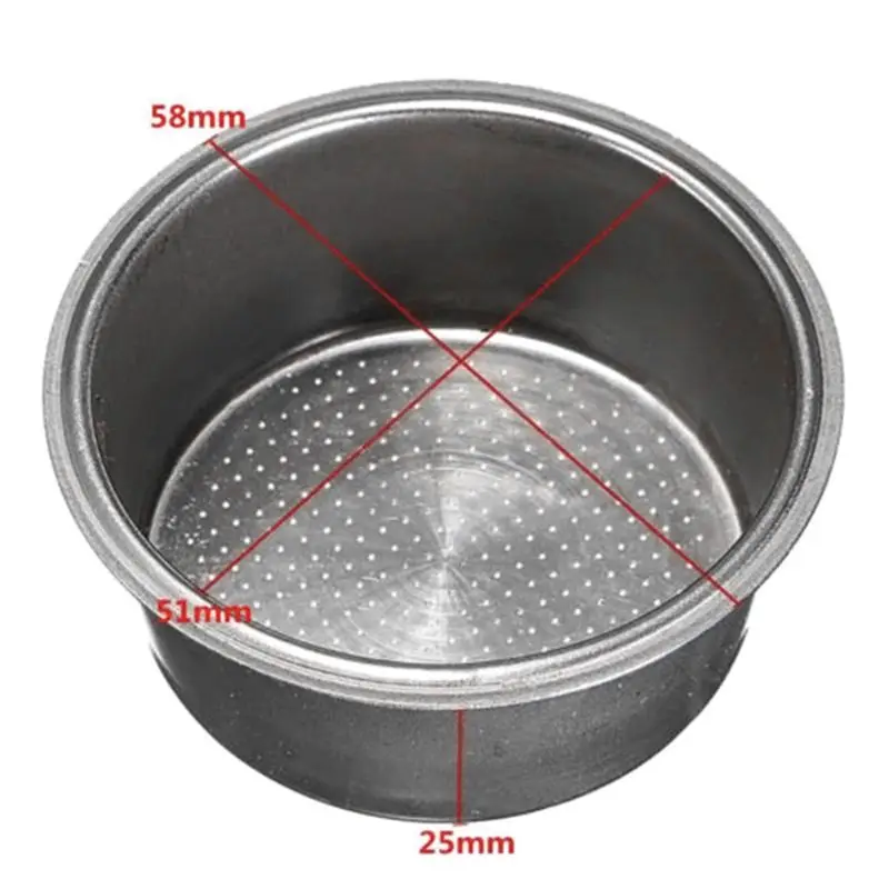 

Coffee Filter Cup 51mm Non Pressurized Filter Basket For Breville Delonghi Filter Krups Coffee Products