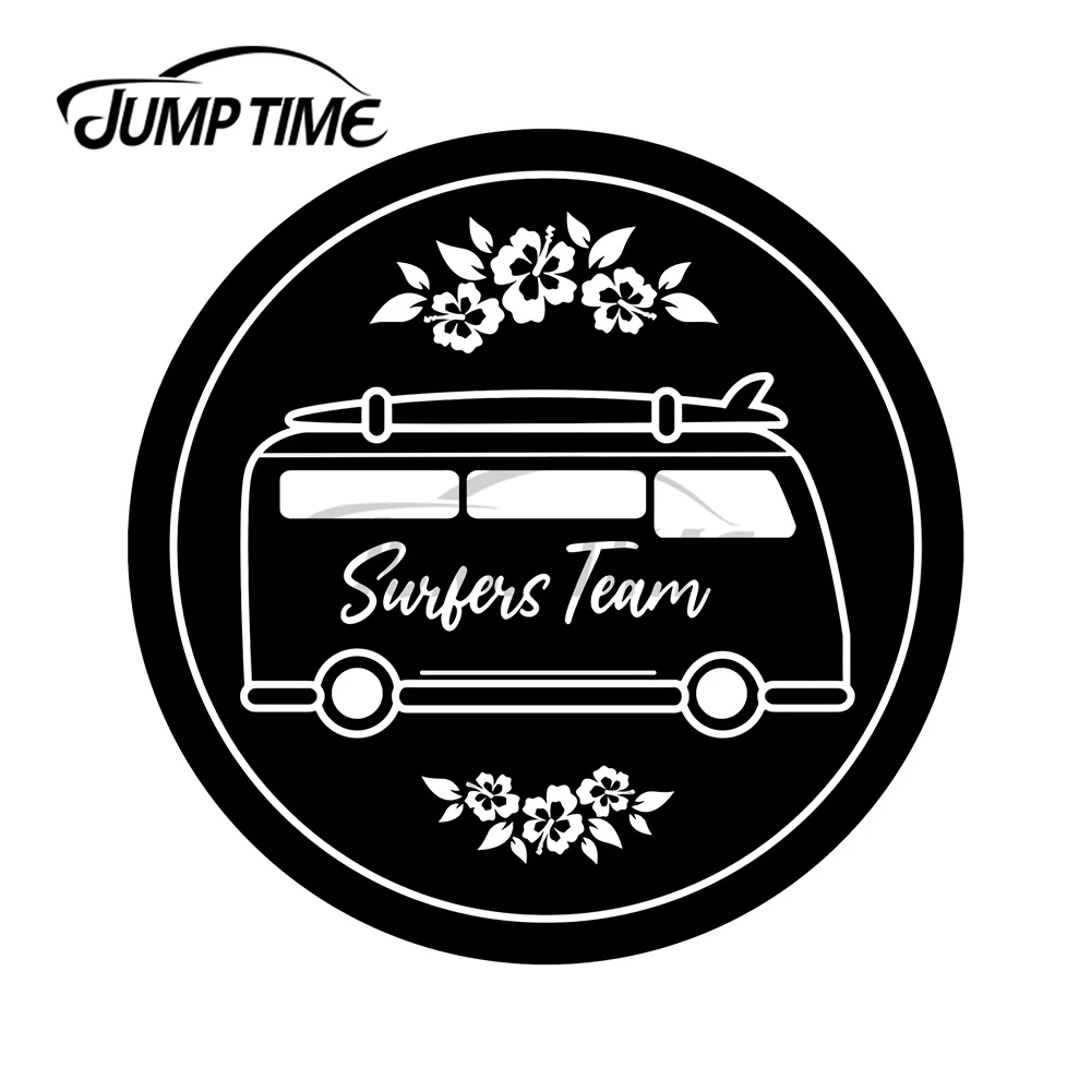 JumpTime 13x13 см для серфинга, влюбленных, суфиров, фургона, ретро, Hawai, летние каникулы, водонепроницаемые украшения для мотоцикла, искусственная наклейка