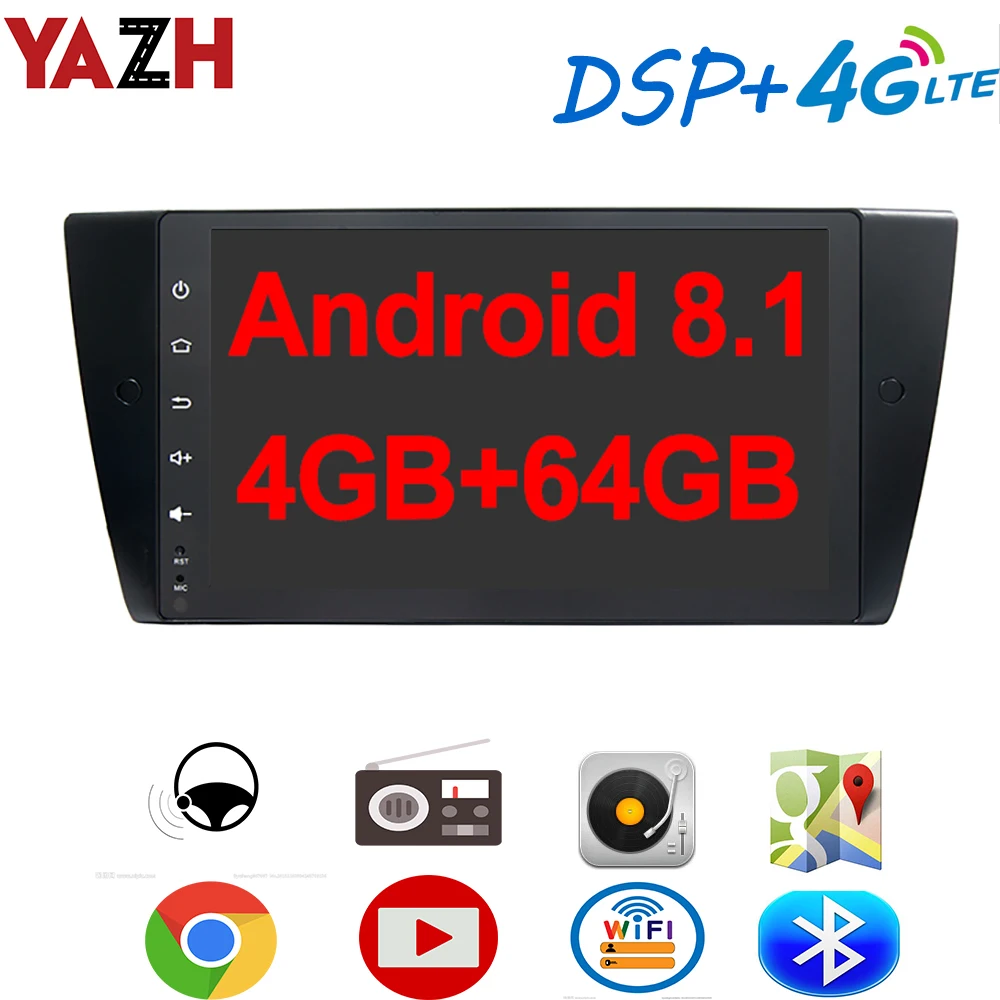 YAZH 9 0 &quotIPS Автомобильный мультимедийный блок для BMW 3/ E90 2005 2012 с Android 8 1 радио