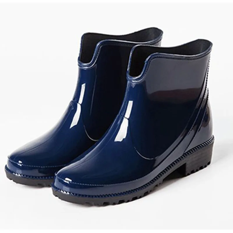 

New PVC rubber fashion lady water shoes casual adult rain boots wear non-slip waterproof women's rubber shoes rainboots