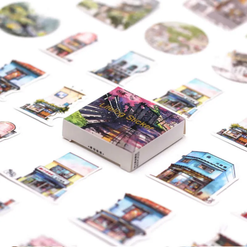 40 шт. наклейки на ноутбук чемодан гитару холодильник |