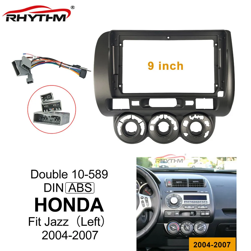9-дюймовая Автомобильная панель для HONDA Fit Jazz 2004-2007 левое колесо стерео 1din/2din