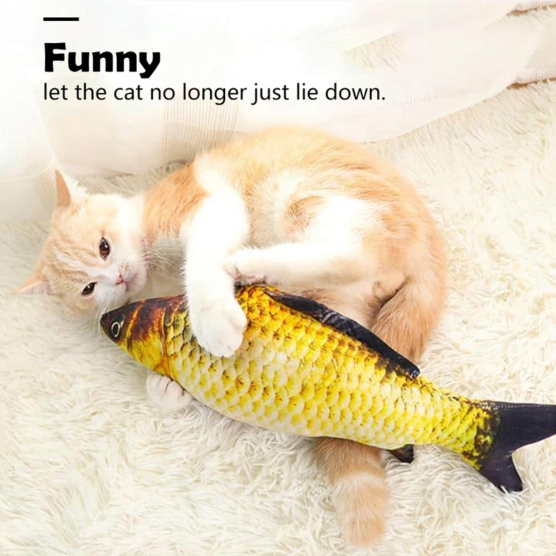 

20cmPlush creative 3D squid fish-shaped cat toy gift cute simulation fish play pet gift cat mint fish plush pet toy DropShip