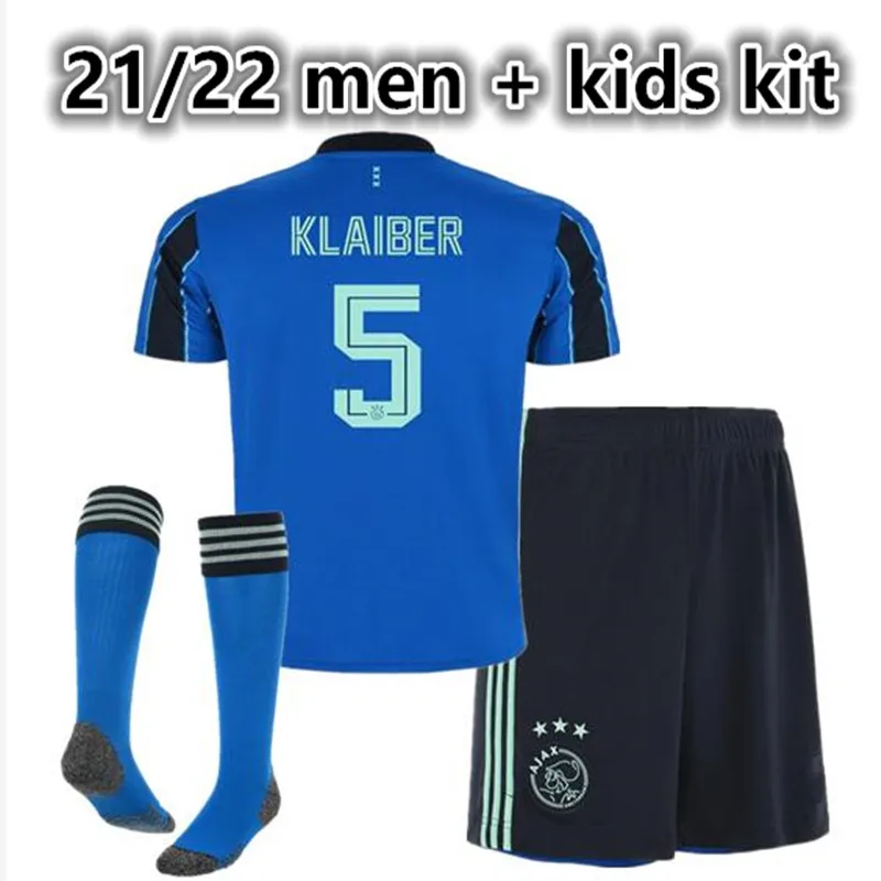 

21 22 boy kids kit 2022 adult ajaxes away men kit KLAIBER KLAASSEN BLIND HALLER TADIC TRAORE PROMES HUNTELAAR ALVAREZ shirt