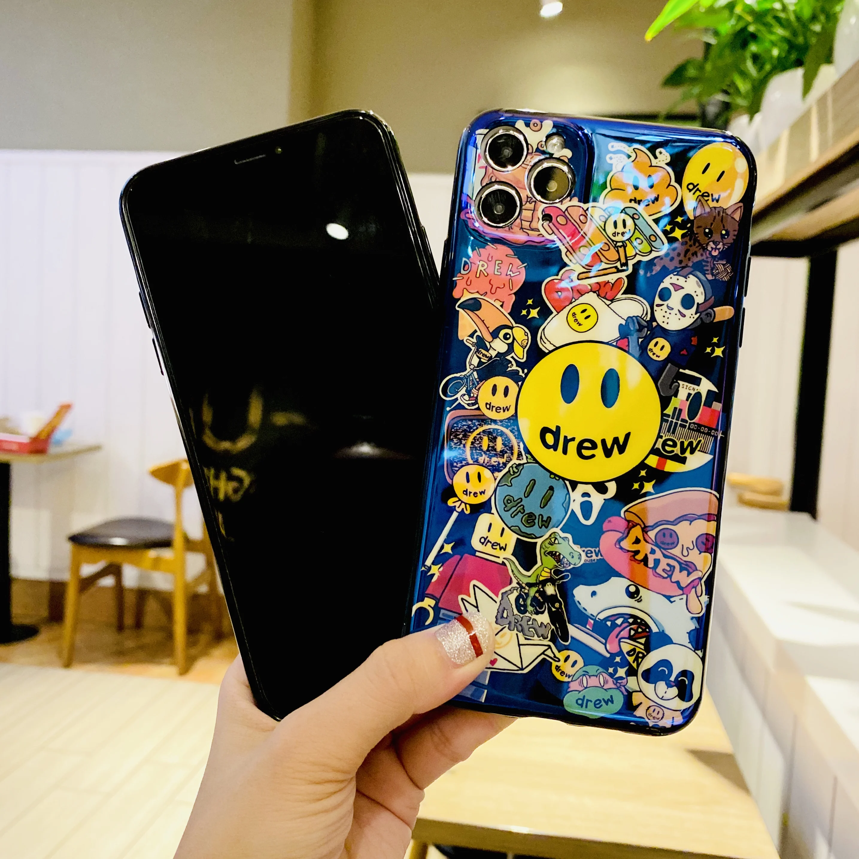 Силиконовый мягкий ТПУ чехол для телефона Samsung Note 8 9 10 Plus 20 Ultra A6 A7 A8 A9S A6S A8S Blue Ray |