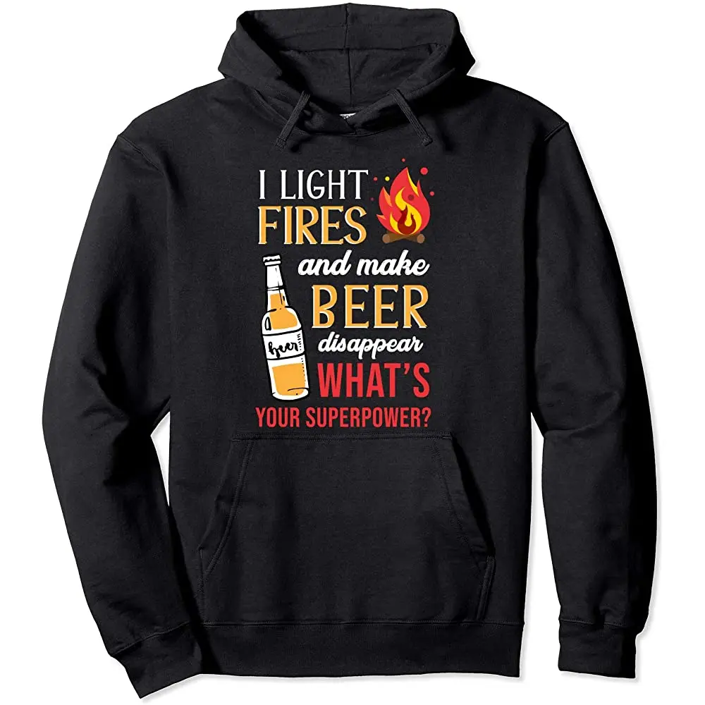 

Забавная толстовка с капюшоном для кемпинга и огней