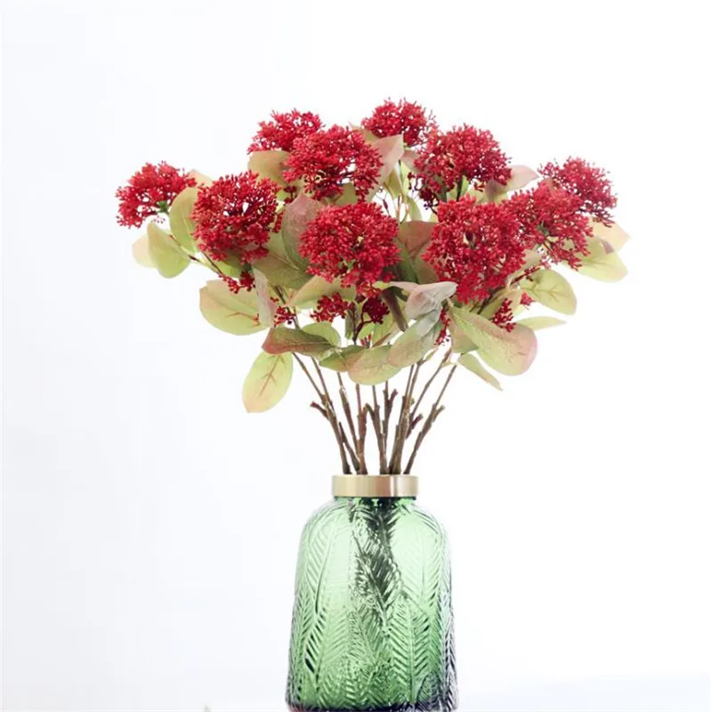 Искусственные короткие коралловые фрукты 7 шт. пластиковые цветы для украшения