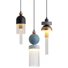 Креативная Подвесная лампа в скандинавском стиле для ресторана, бара, украшение для гостиной макарон, подвесные светильники