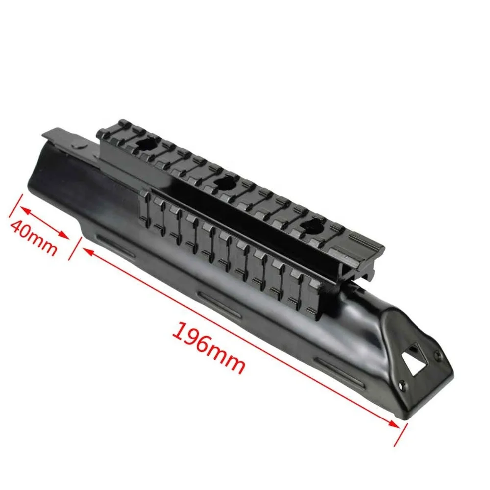 Tactical AK-47 AK 47 Tri-rail Integral Mount Receiver Top Cover Scope Picatinny Weaver Rail Base For Hunting | Спорт и развлечения