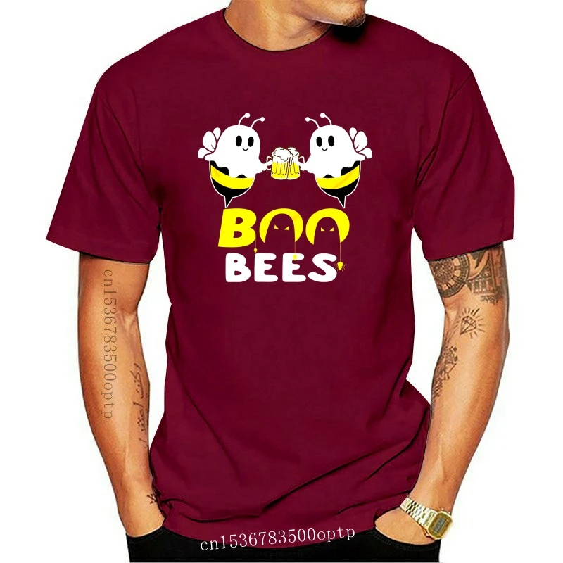 

Bees Drink Wine Halloween Funny T-Shirt High Quality Casual Printing Tee Shirt