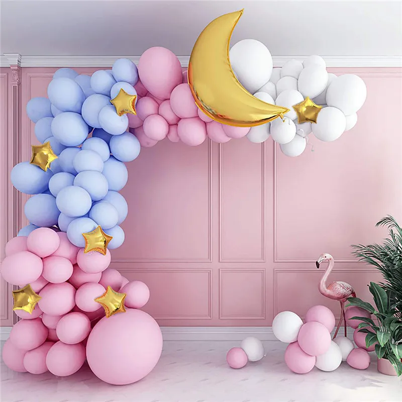 Макарон воздушный шар цепи комплект Baby Shower мальчик или девочка арочный воздушные