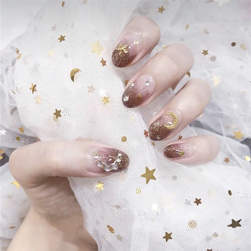

24pcs Press on Nails Multiple Types For Women Available False Nails Detachable And Wearable Full Cove Fake Nail Tips With Glue